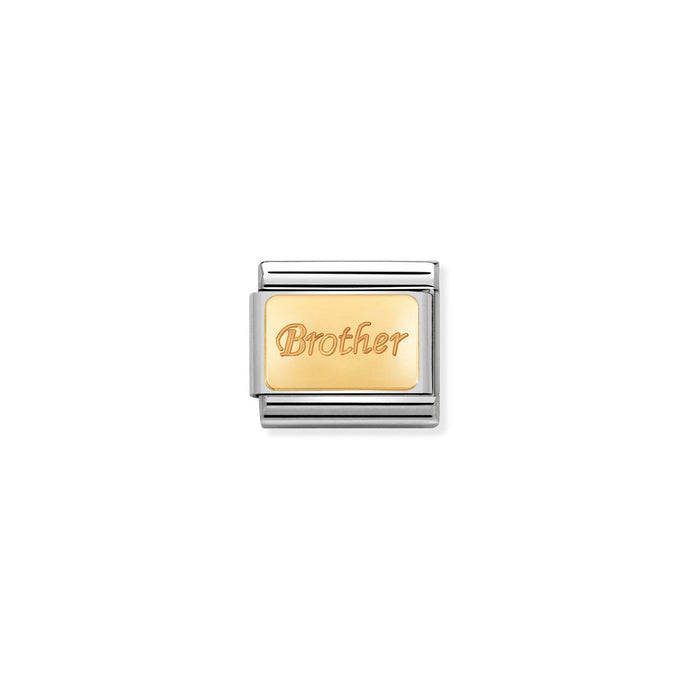 Nomination Classic Gold CUSTOM Brother Charm