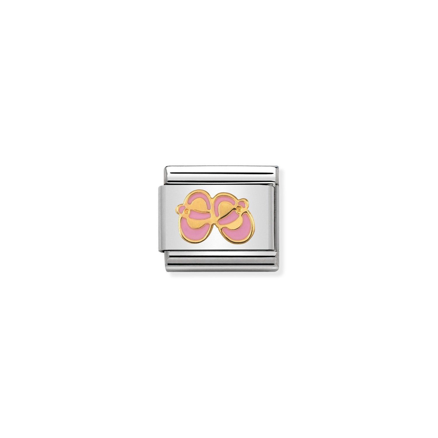 Nomination Classic 1 Gold Pink baby shoes Charm