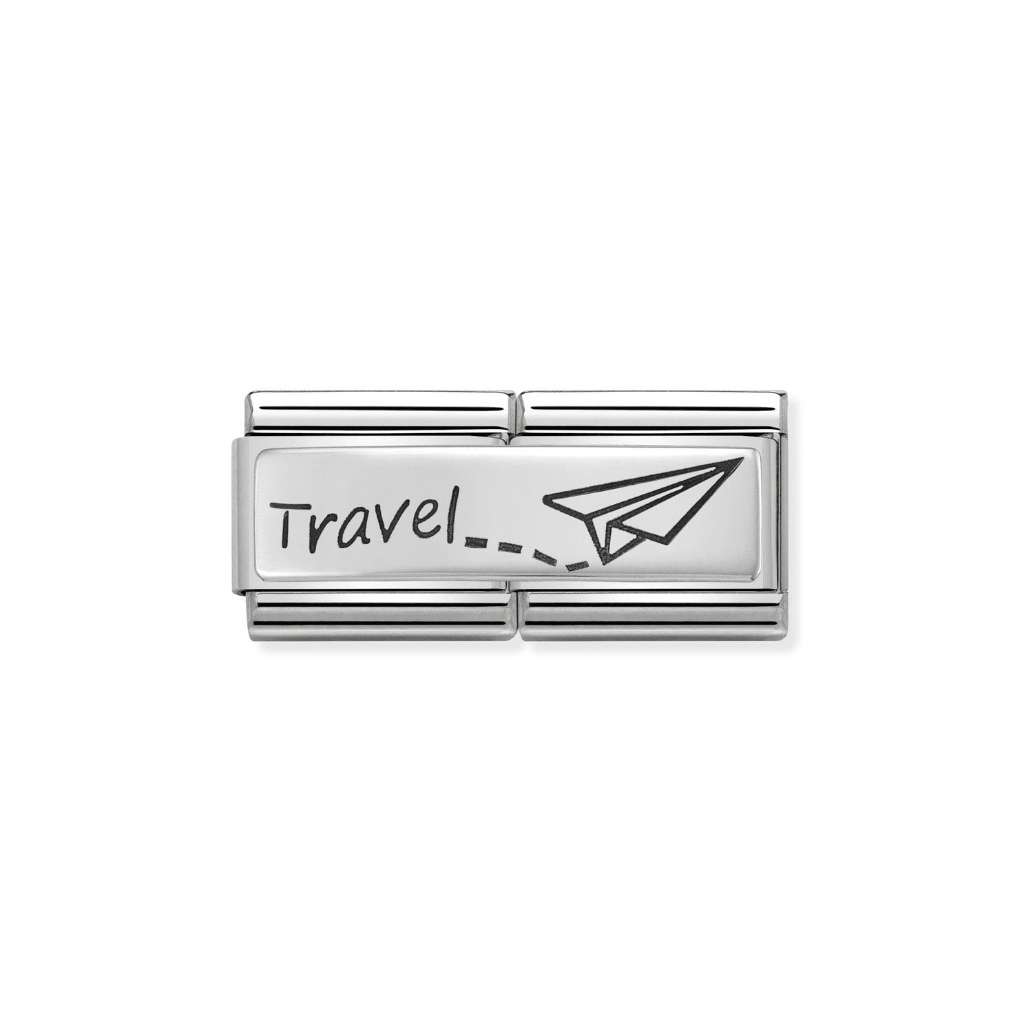 Nomination Classic DOUBLE ENGRAVED Silver CUSTOM Travel Charm