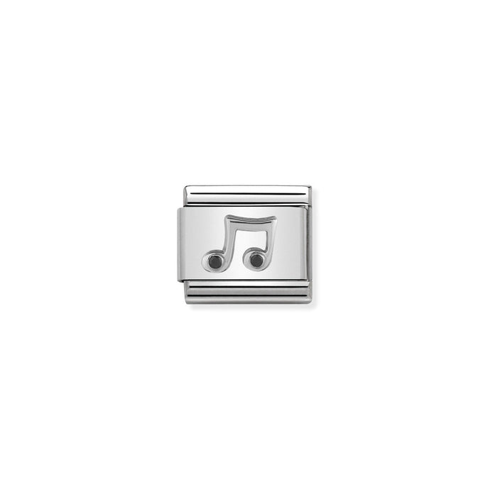 Nomination Classic Silver CZ Music note Charm