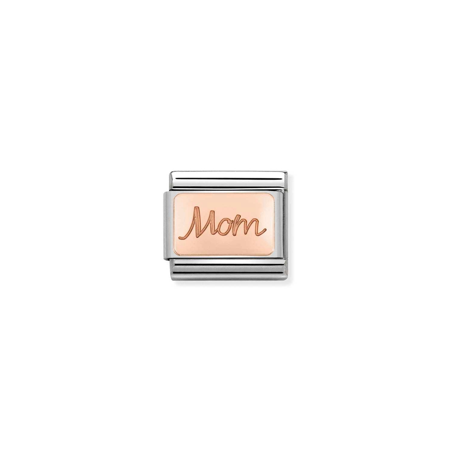 Nomination Classic PLATES 9ct Rose Gold CUSTOM Mom plate Charm