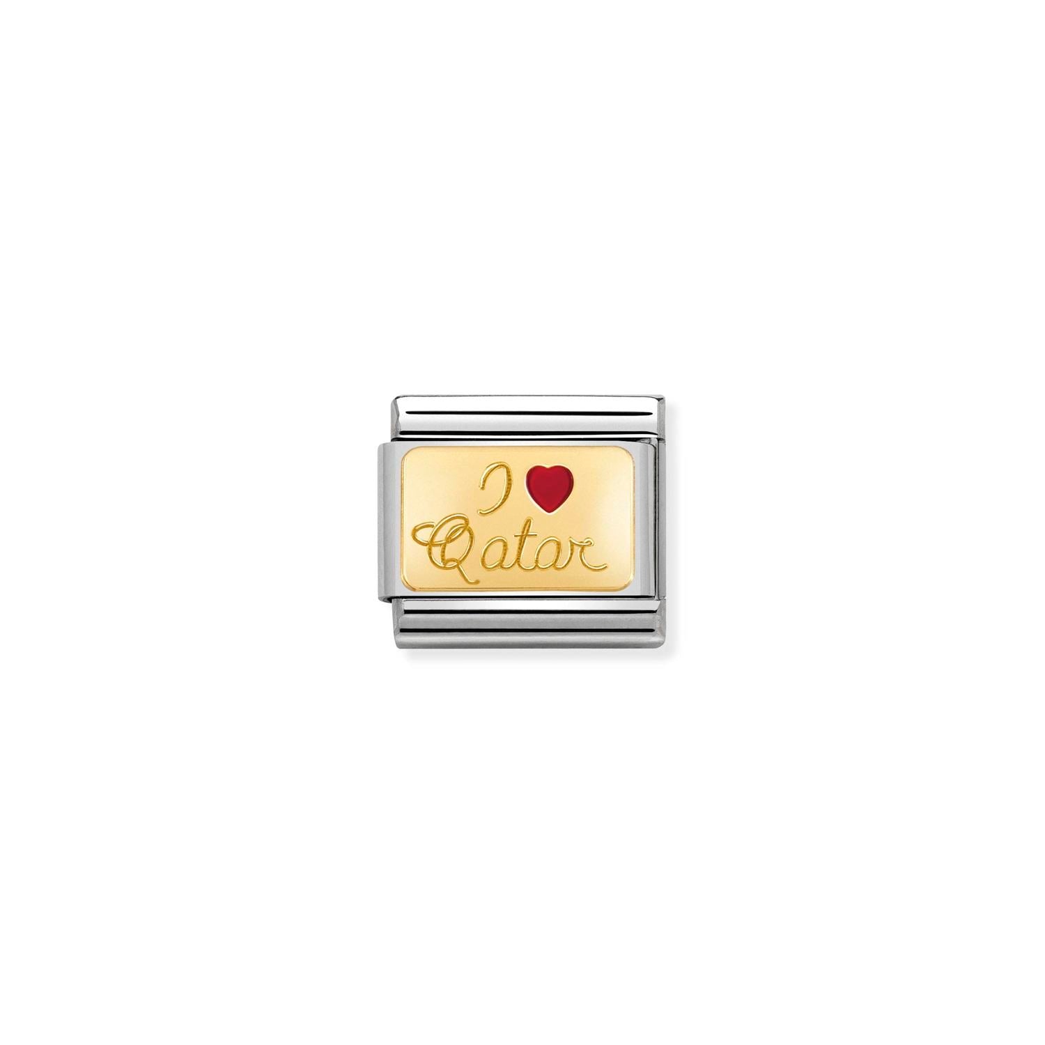 Nomination Classic Gold I Love Qatar Charm