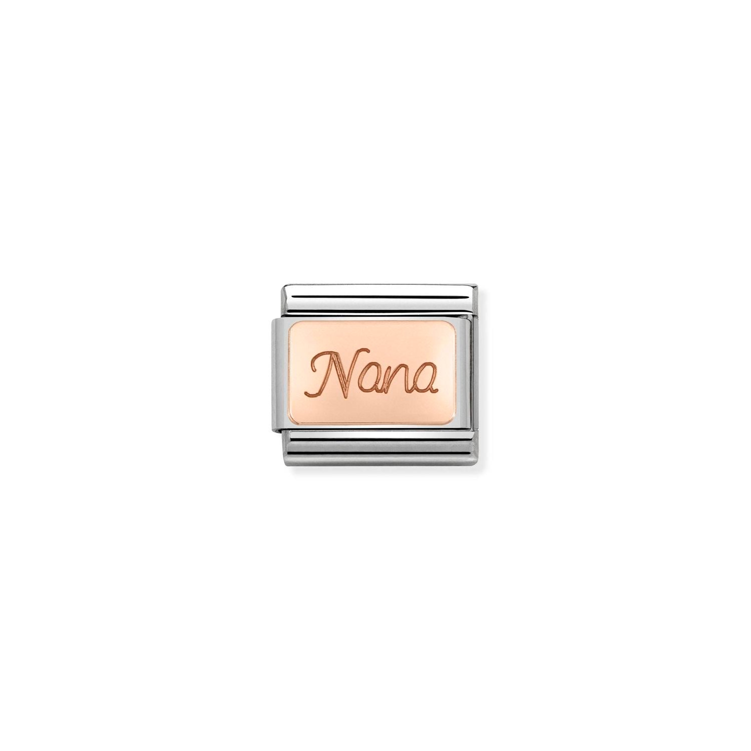 Nomination Classic ENGRAVED WRITINGS 9ct Rose Gold Nana Charm