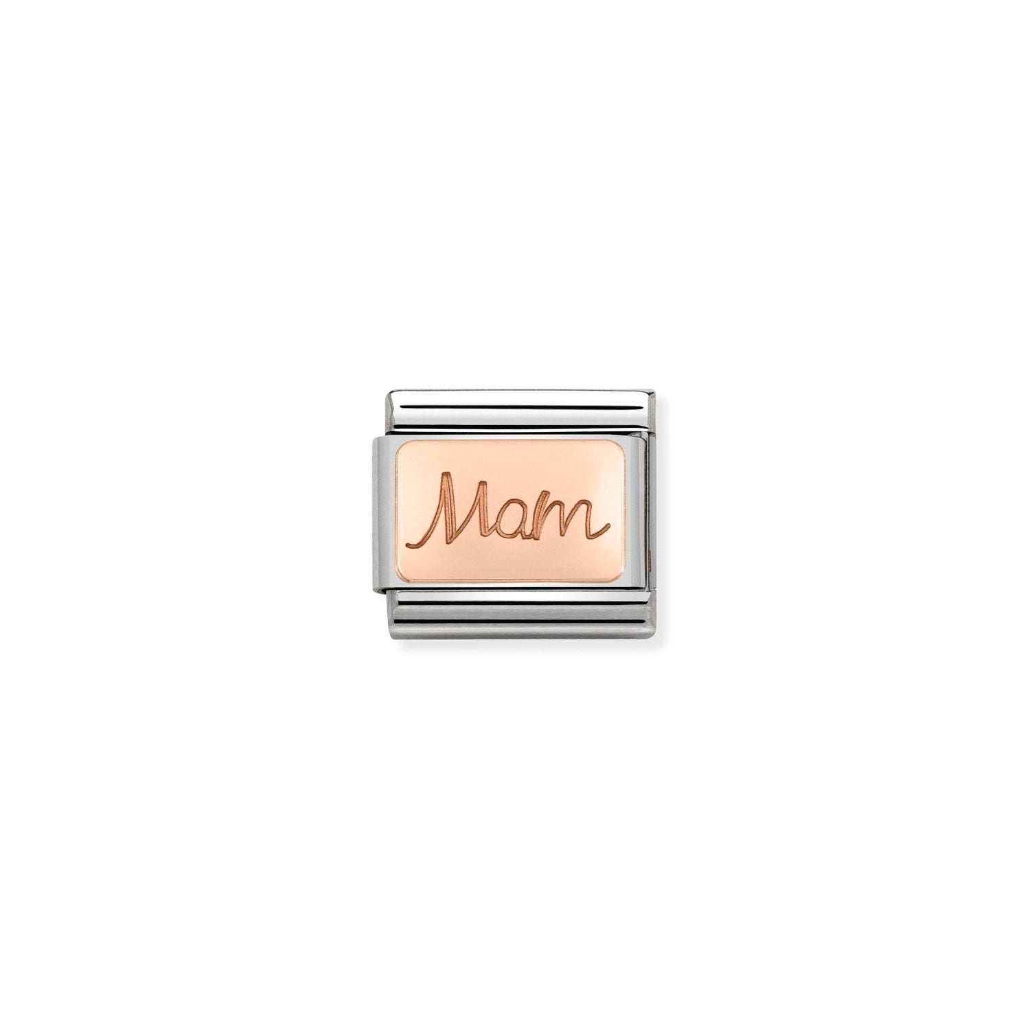 Nomination Classic ENGRAVED WRITINGS 9ct Rose Gold Mam Charm
