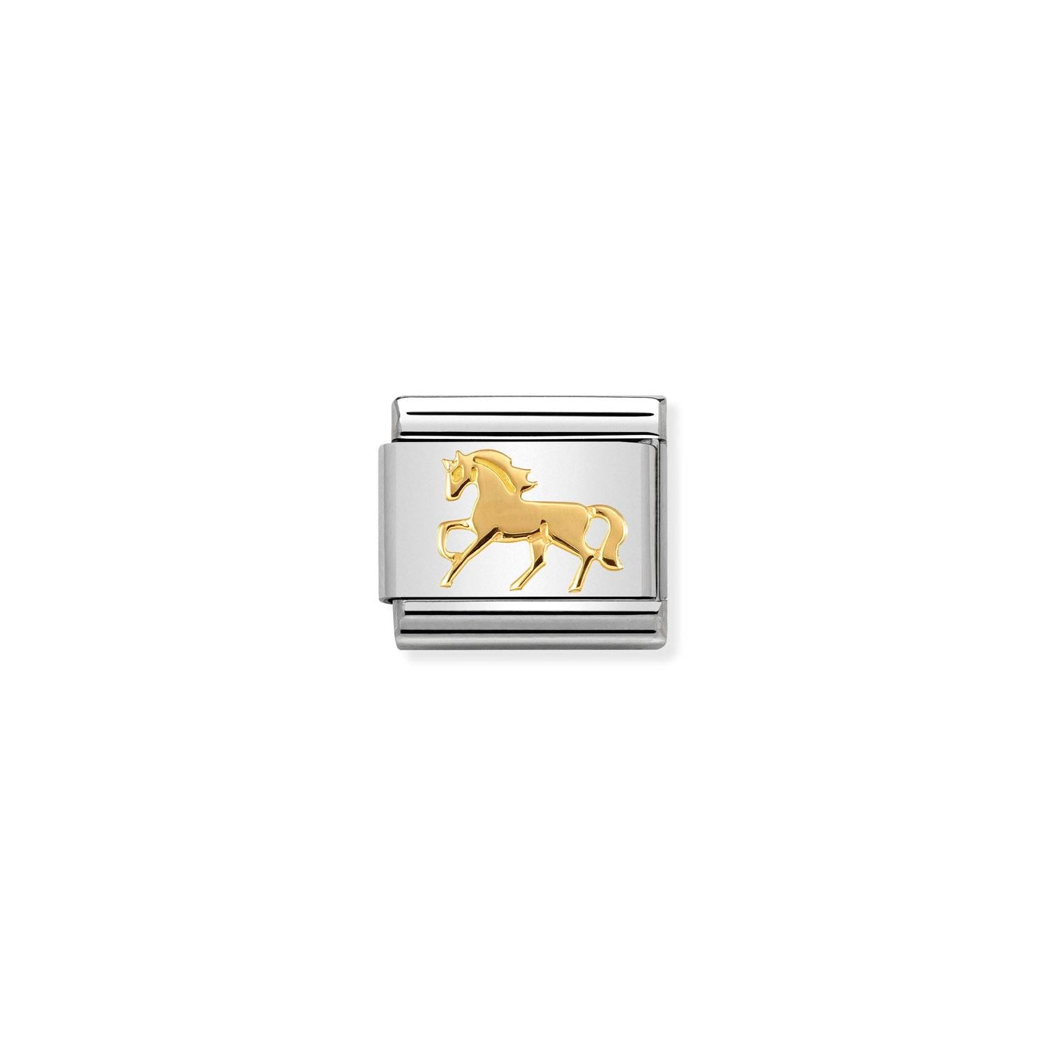 Nomination Classic Gold Galloping Horse Charm