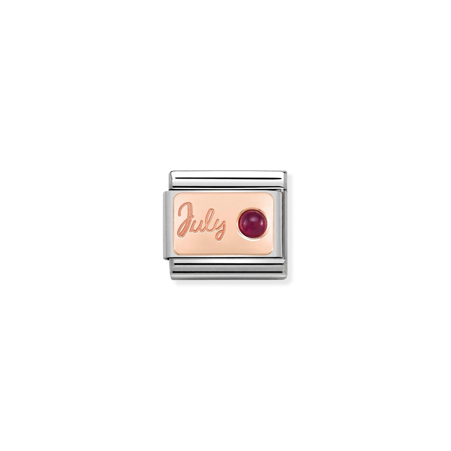 Nomination Classic  9ct Rose Gold July RUBY Charm