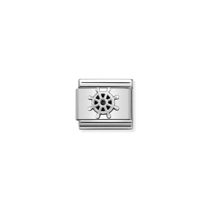 Nomination Classic OXIDIZED SYMBOLS in Silver Boat Wheel Charm