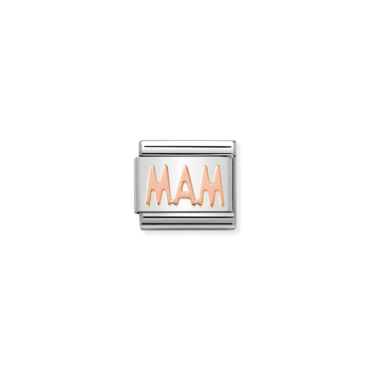 Nomination Classic WRITINGS 9ct Rose Gold Mam Charm