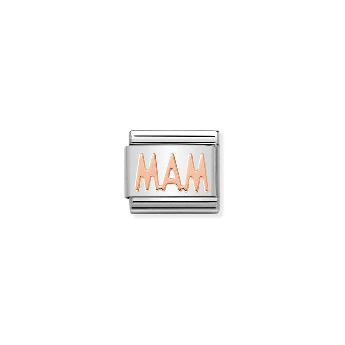 Nomination Classic WRITINGS 9ct Rose Gold Mam Charm