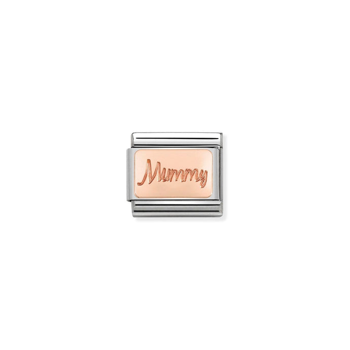 Nomination Classic PLATES 9ct Rose Gold CUSTOM Mummy plate Charm