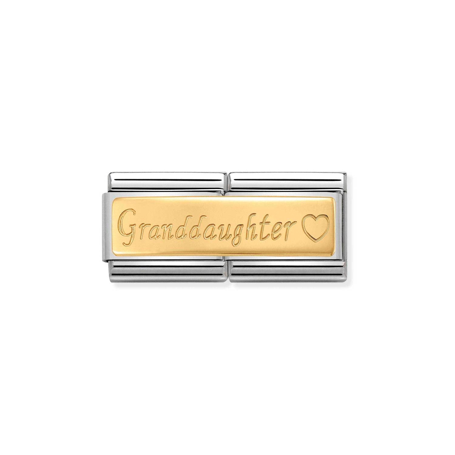 Nomination Classic DOUBLE ENGRAVED Gold CUSTOM Granddaughter Charm