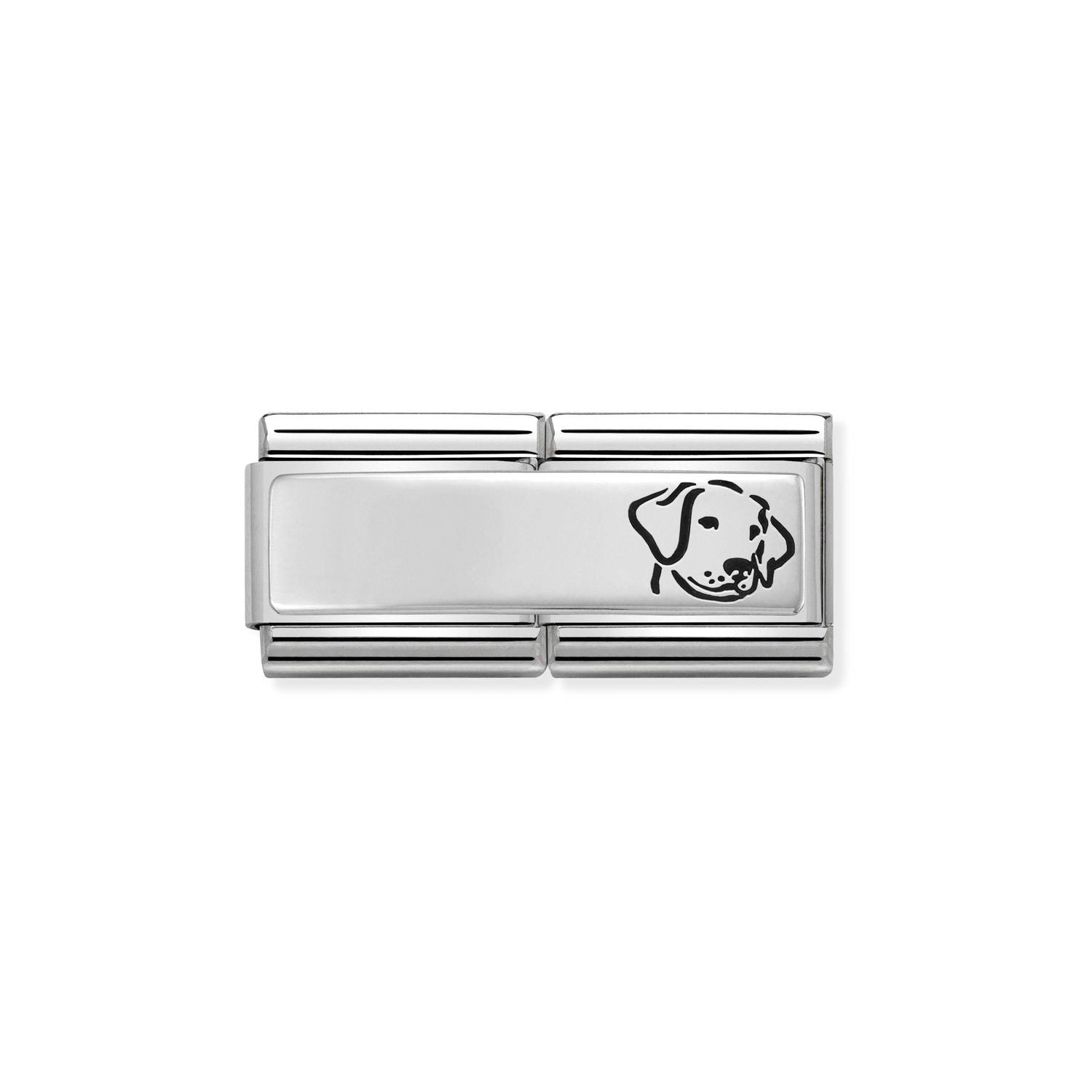Nomination Classic DOUBLE ENGRAVED Silver CUSTOM Dog Charm