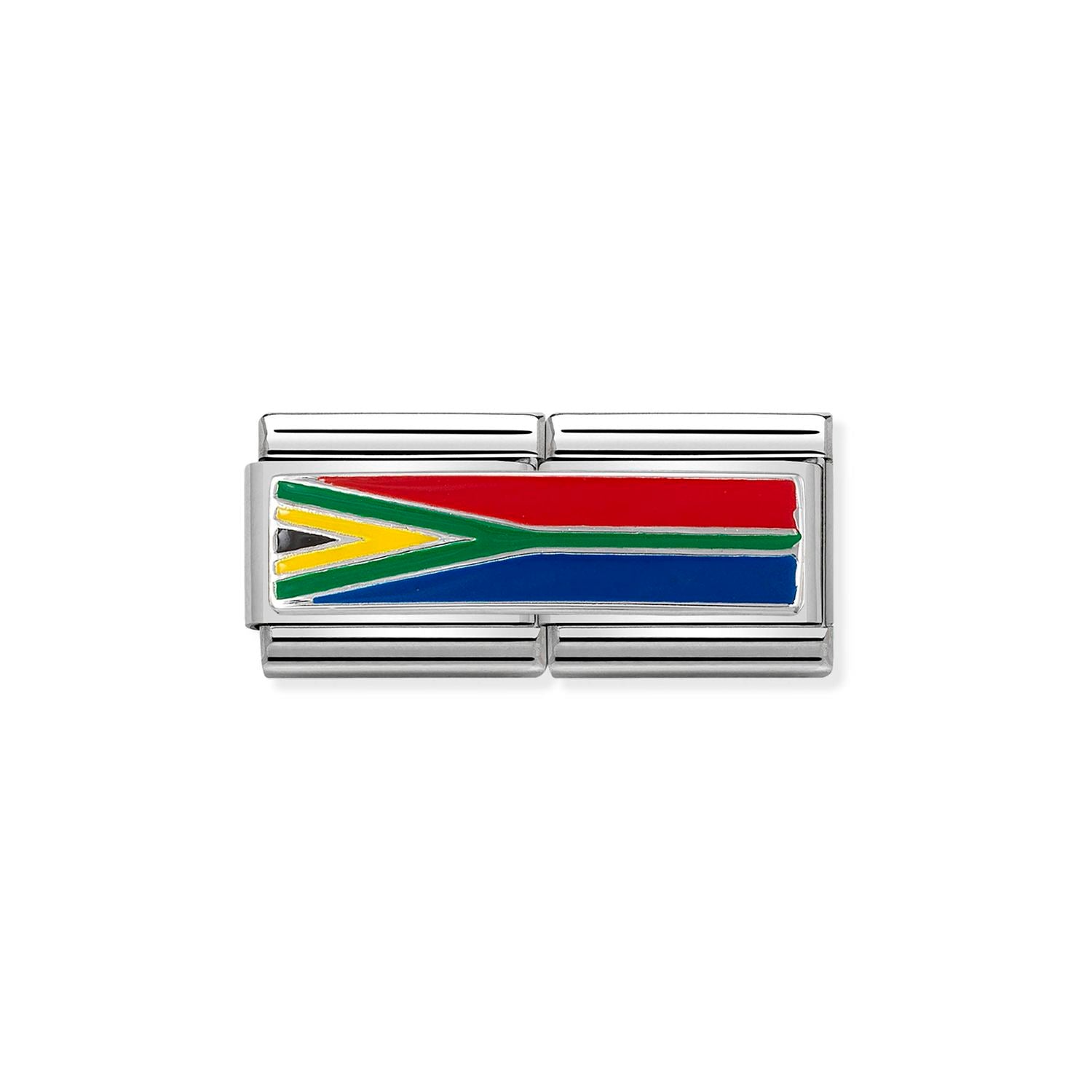 Nomination DOUBLE Classic FLAGS Silver South Africa Charm
