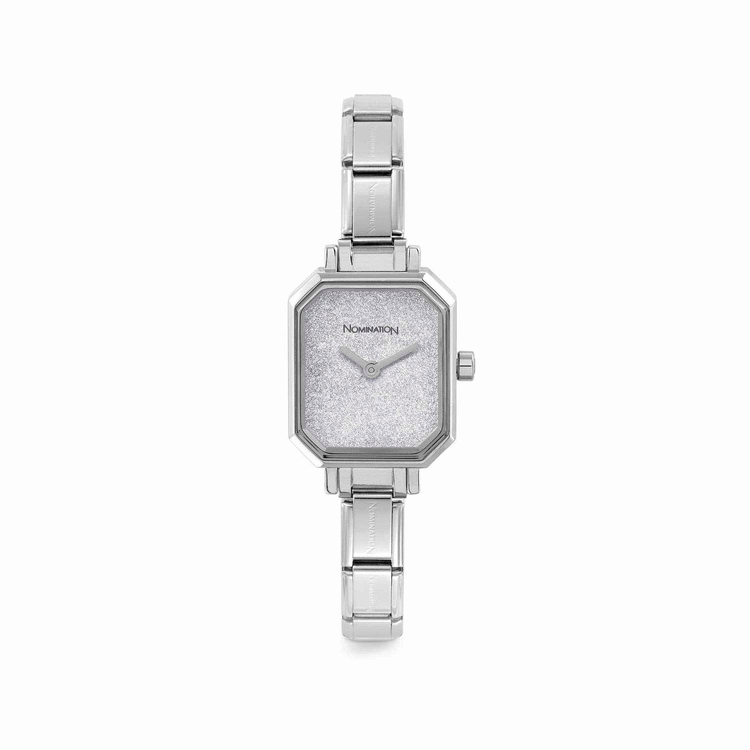 Nomination Paris Rectangle watch Glitter Silver