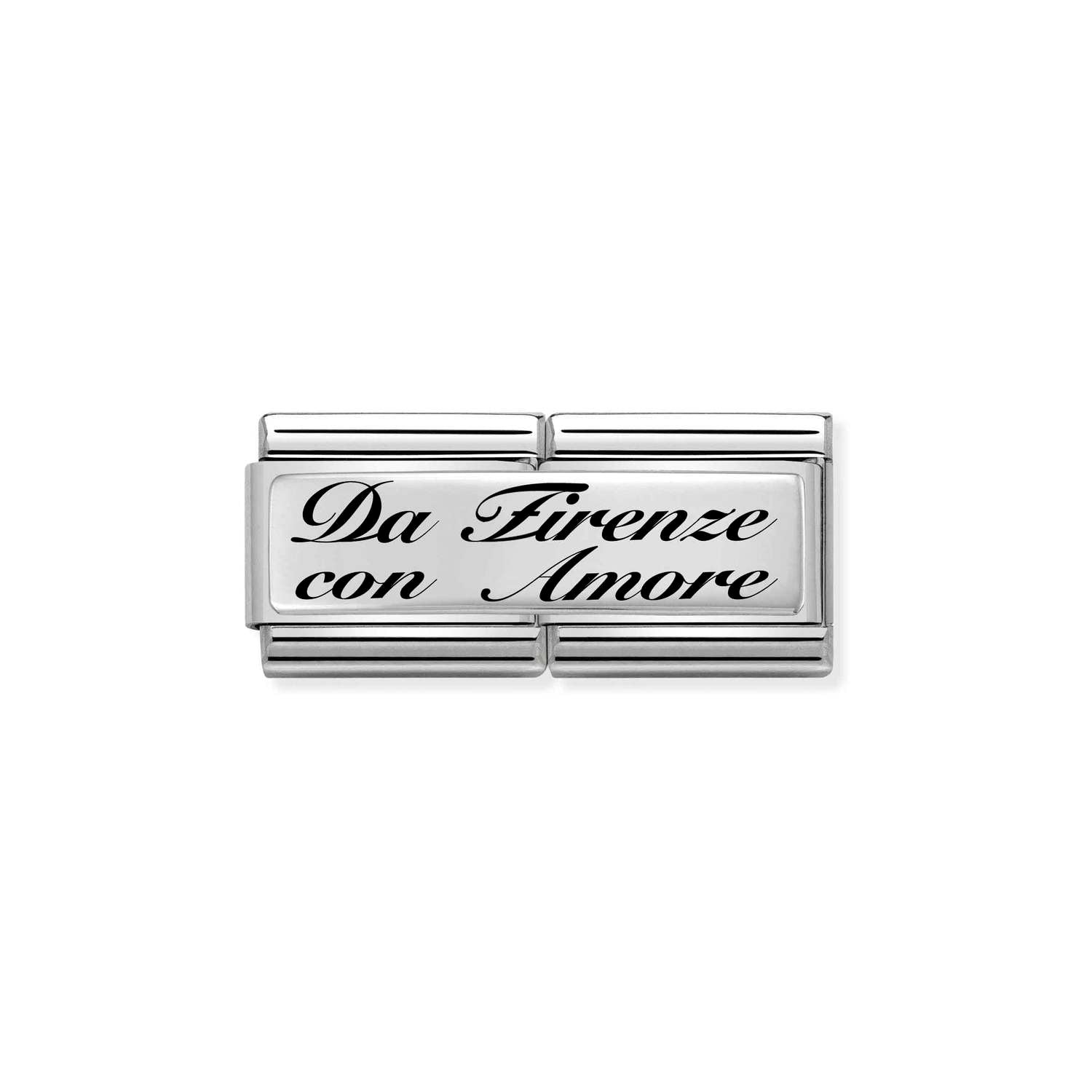 Nomination Classic DOUBLE ENGRAVED Silver CUSTOM Da Firenze con Amore Charm