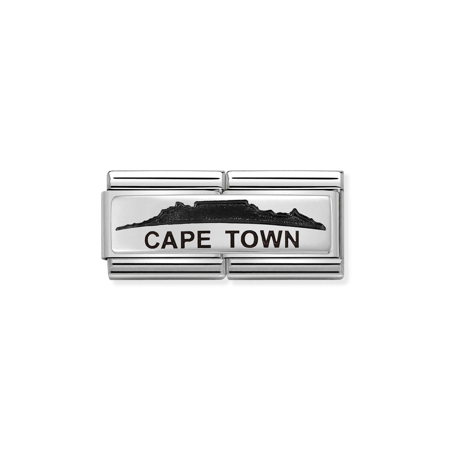 Nomination Classic DOUBLE SPECIAL Silver CUSTOM Skyline Capetown Charm