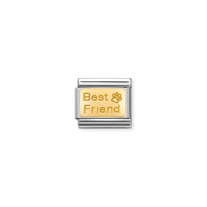 Nomination Classic Gold CUSTOM Best friend with footprint Charm