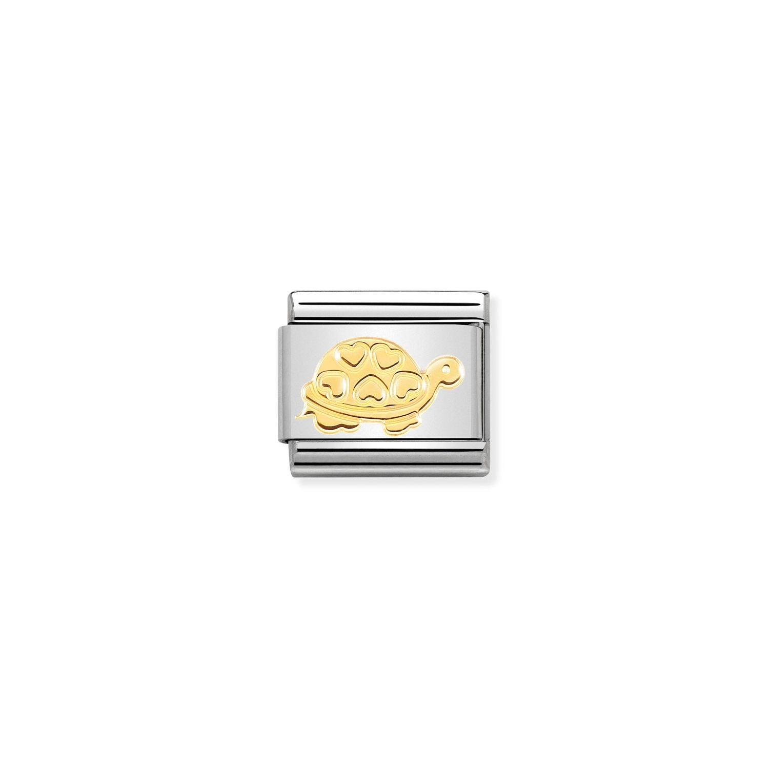 Nomination Classic Gold Turtle with hearts Charm