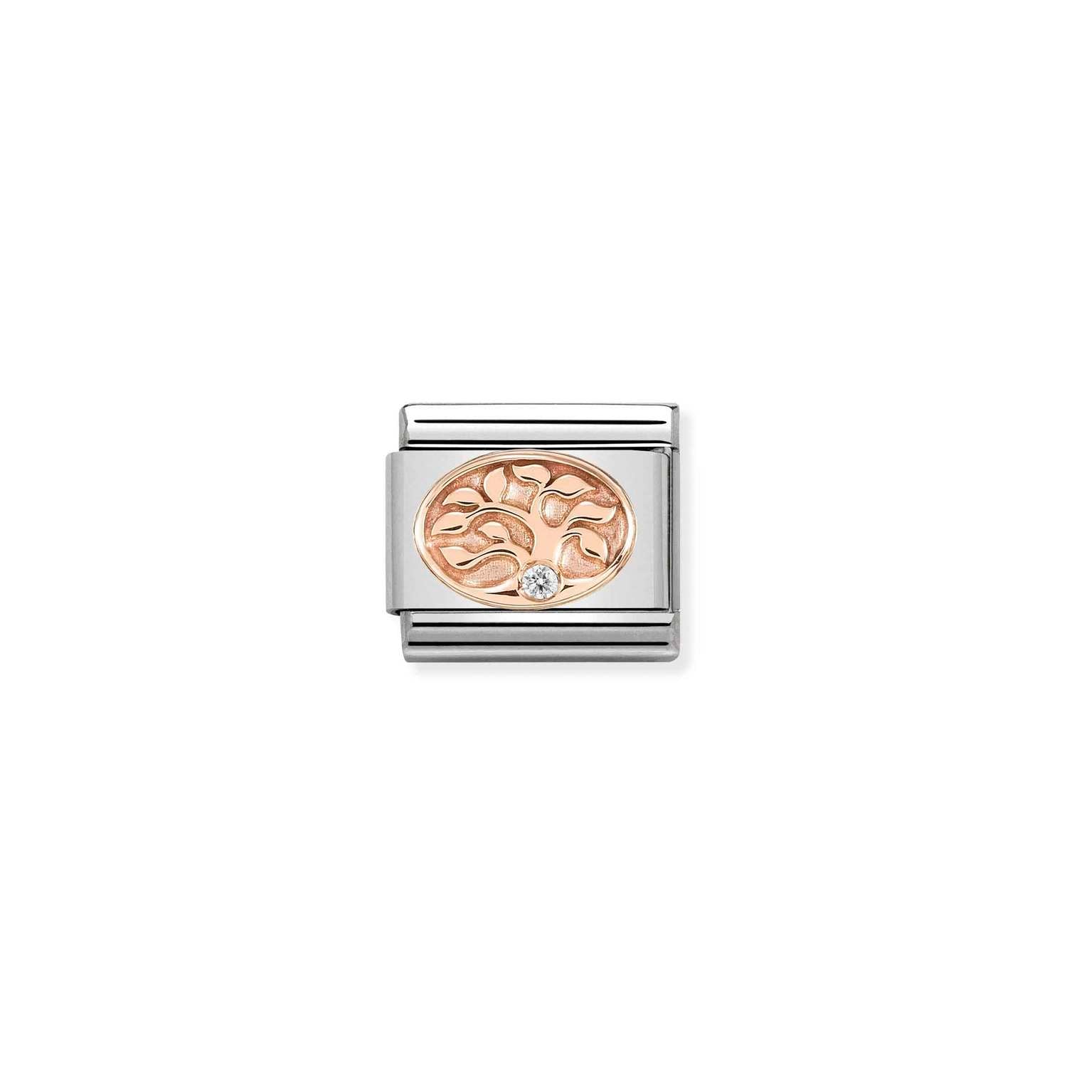 Nomination Classic 9ct Rose Gold and CZ Tree of Life Charm