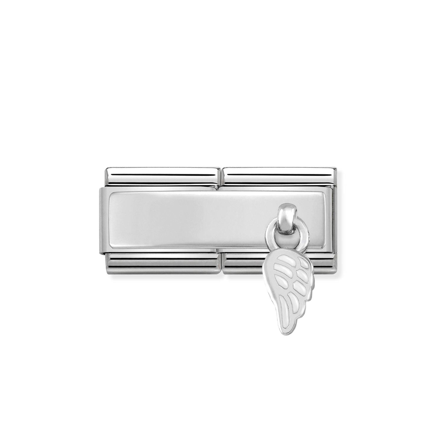 Nomination DOUBLE Classic CHARMS Silver White Wing Charm