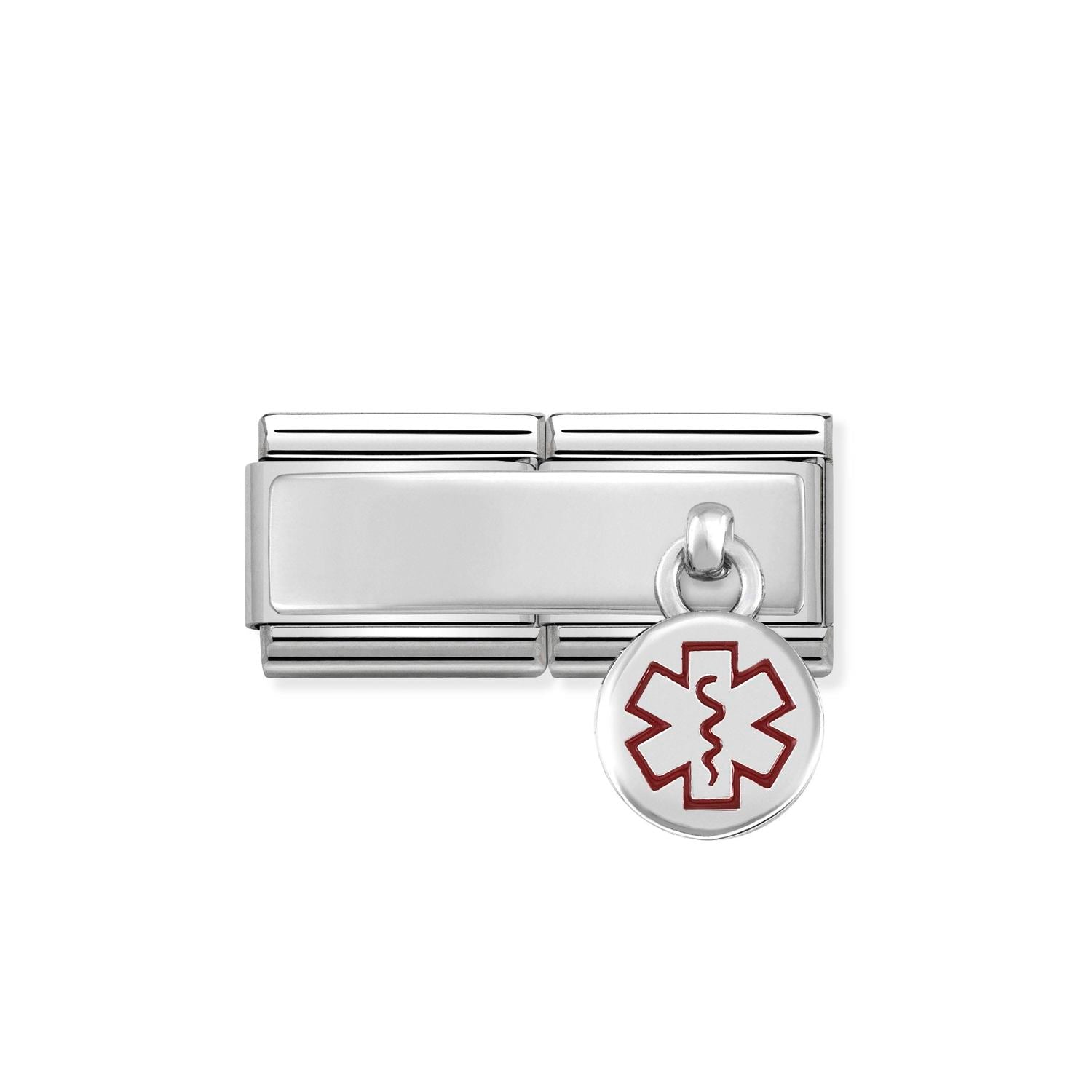 Nomination DOUBLE Classic CHARMS Silver Medical Tag Charm
