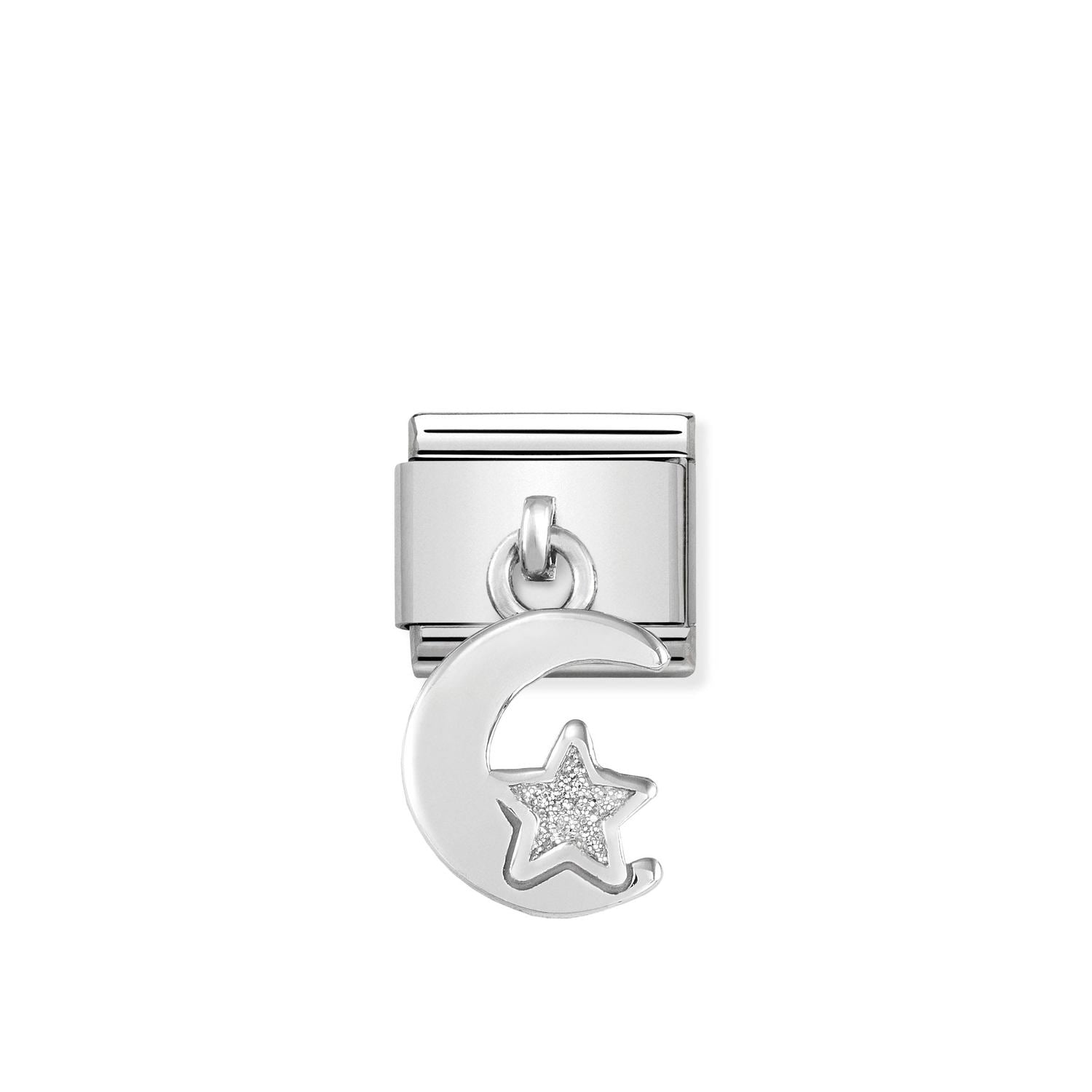 Nomination Classic CHARMS Silver Moon and star Charm