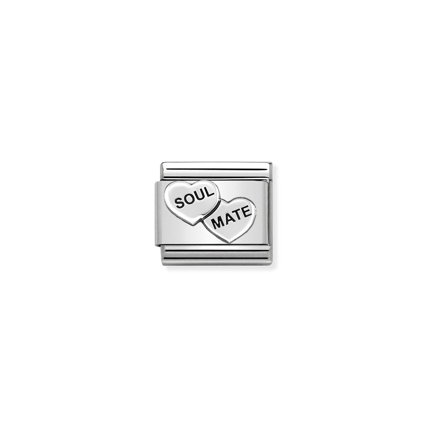 Nomination Classic OXIDIZED SYMBOLS in Silver SOUL MATE hearts Charm