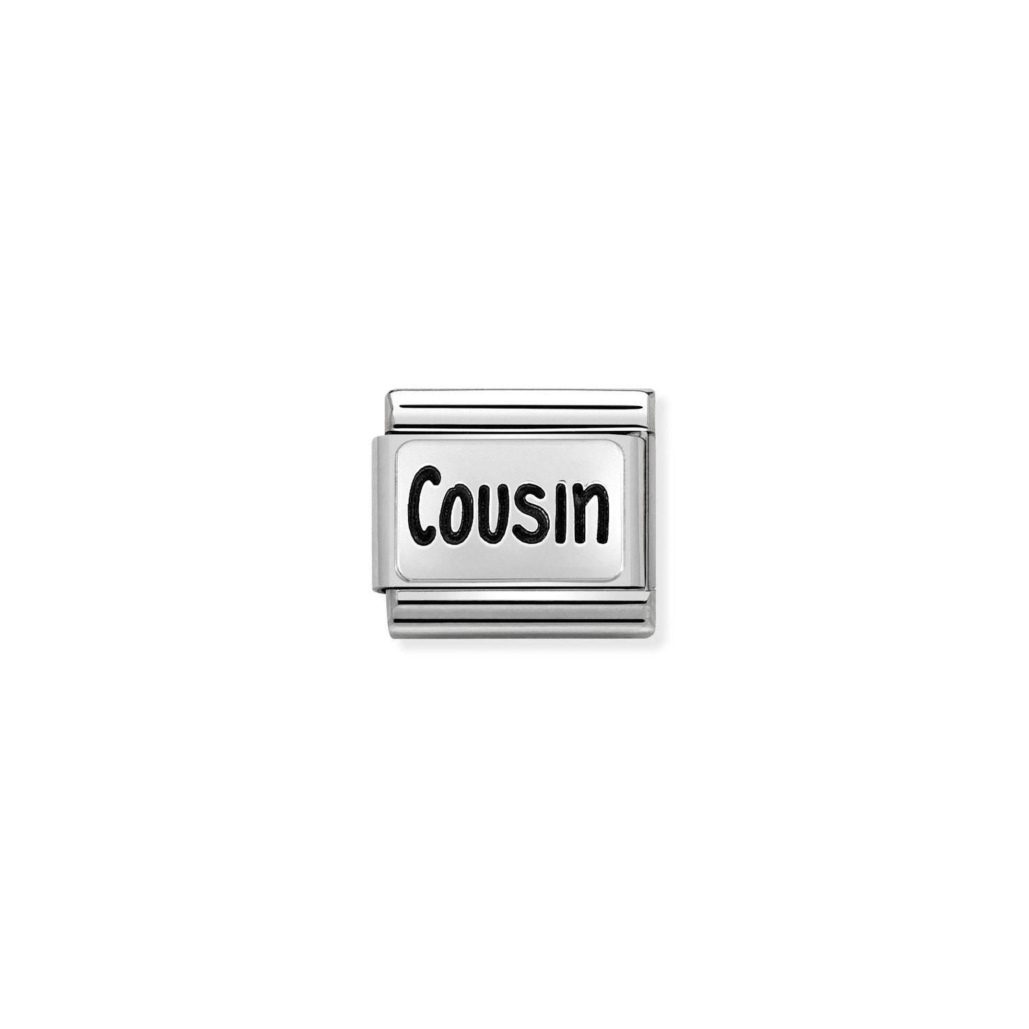 Nomination Classic OXYDISED PLATES 2 in Silver Cousin Charm
