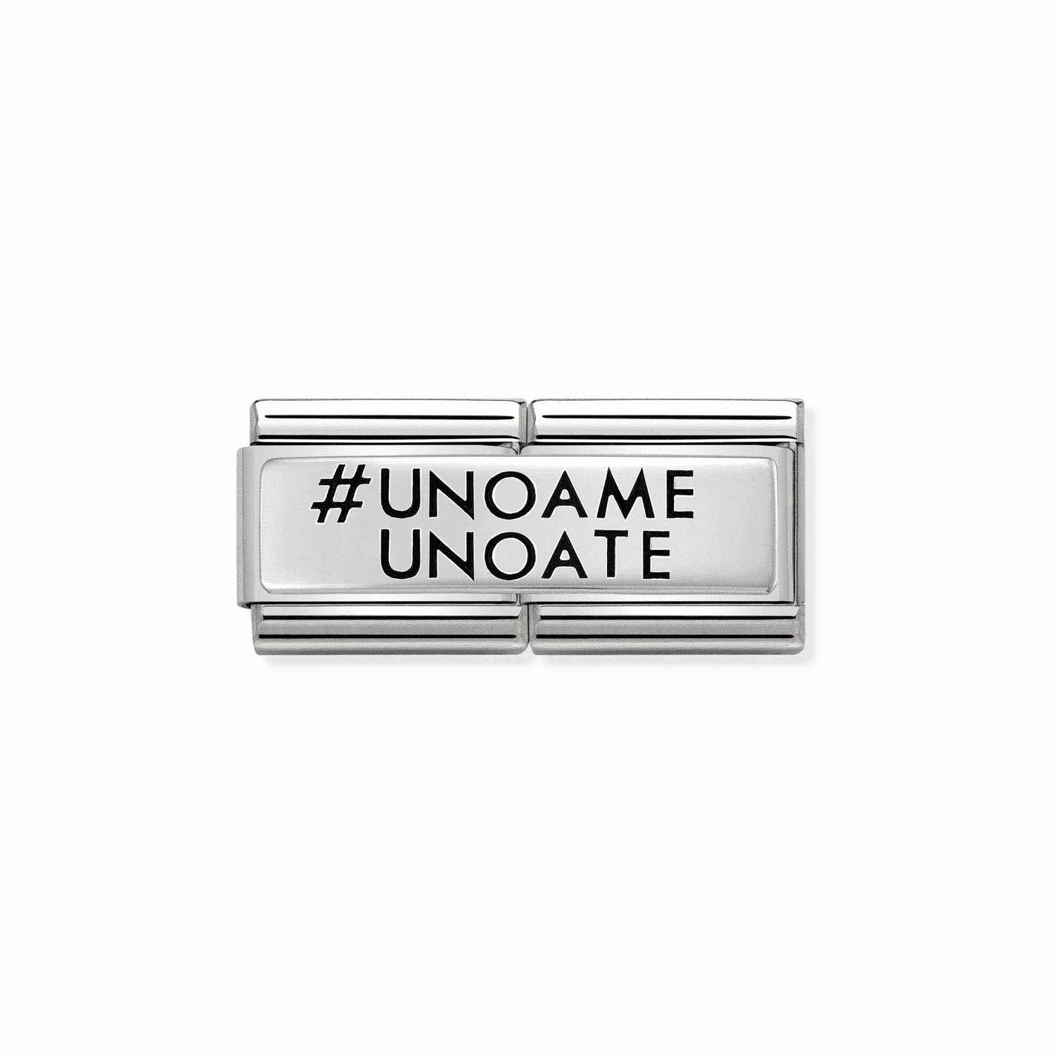 Nomination Classic DOUBLE ENGRAVED Silver CUSTOM UNOAMEUNOATE Charm