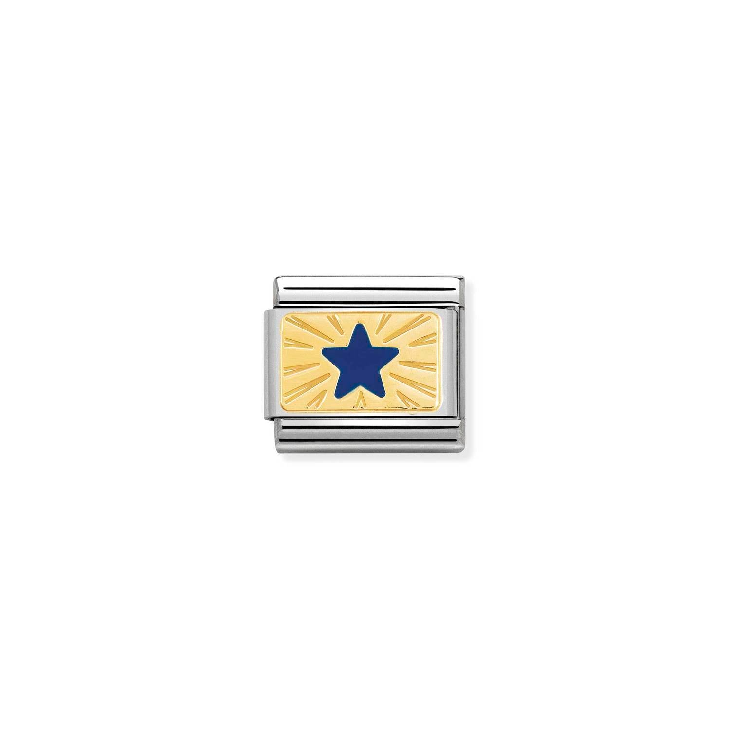 Nomination Classic Gold Star Blue Charm