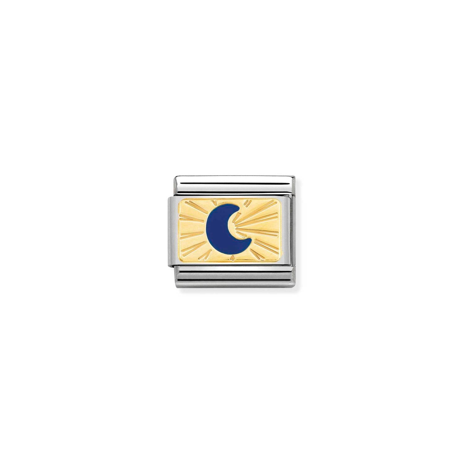 Nomination Classic Gold Moon Blue Charm