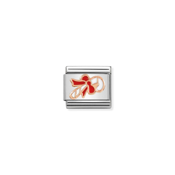 Nomination Classic RELIEF 9ct Rose Gold Candy Cane Charm