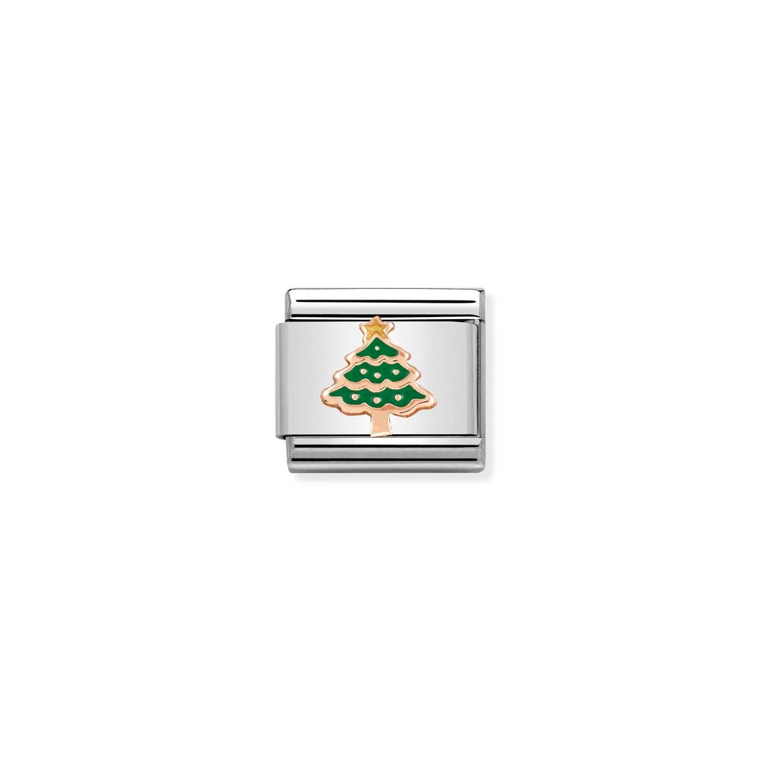 Nomination Classic RELIEF 9ct Rose Gold Christmas Tree Charm