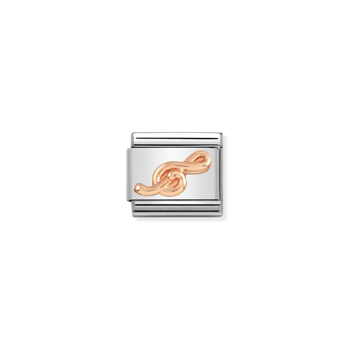 Nomination Classic RELIEF SYMBOLS 9ct Rose Gold Treble Clef Charm