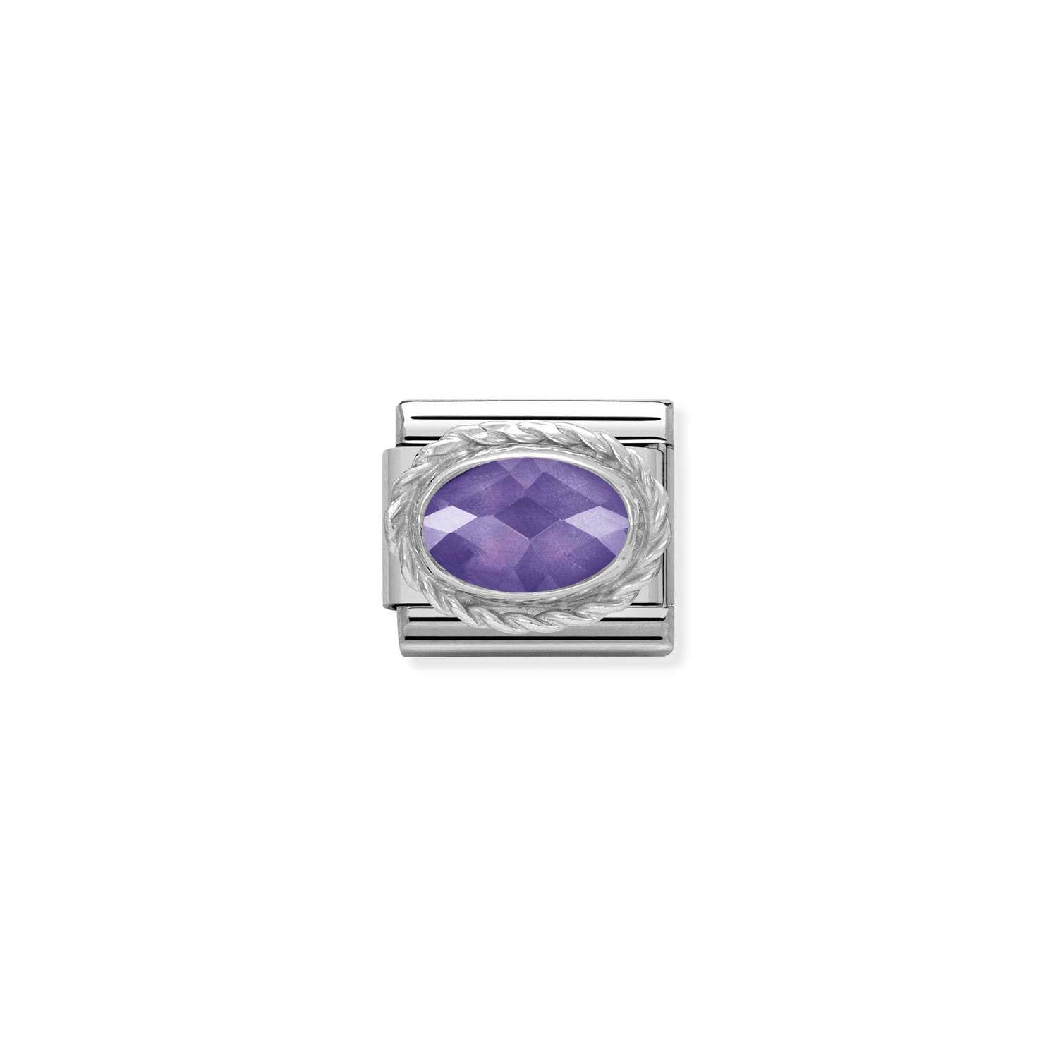 Nomination Classic FACETED CZ Silver PURPLE Charm