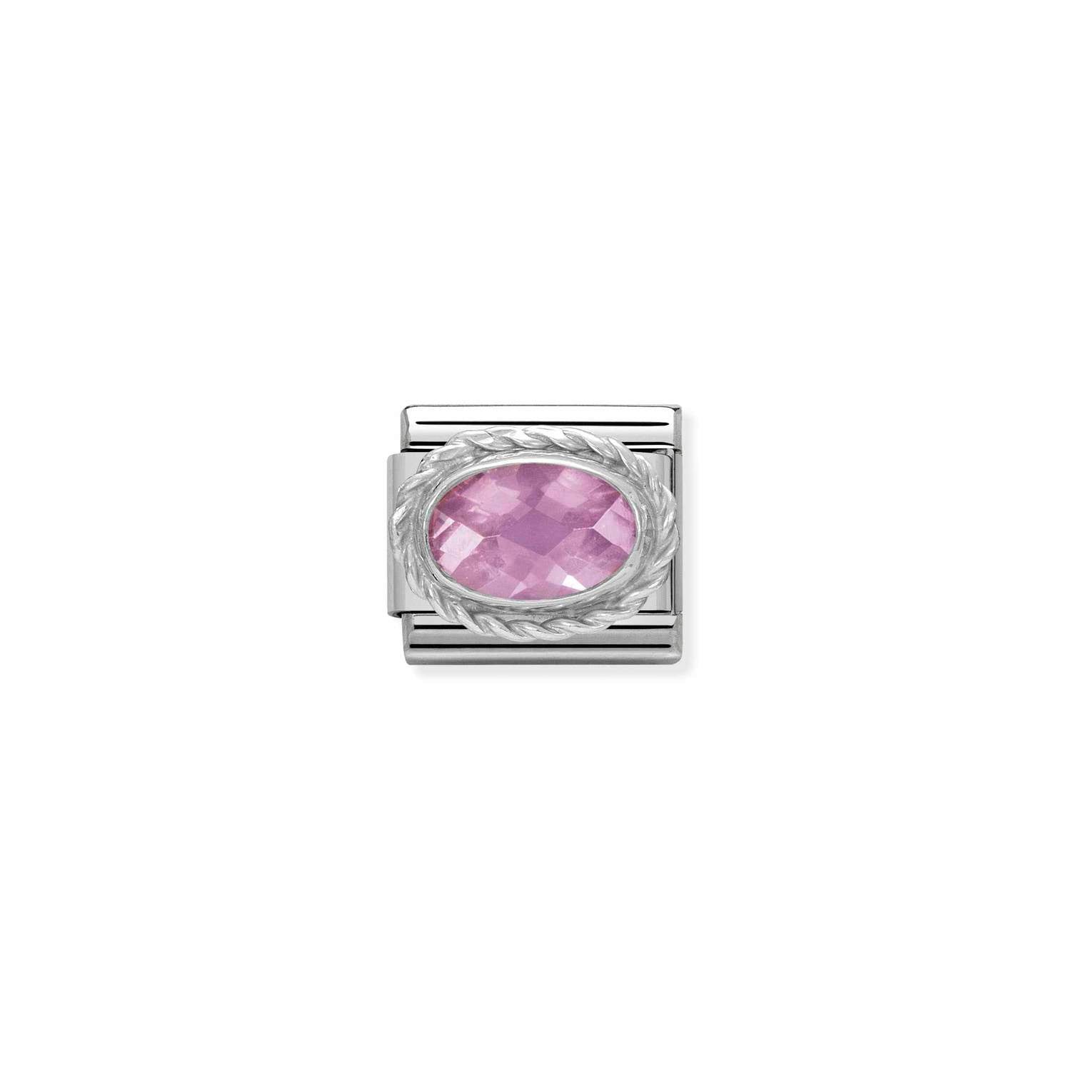 Nomination Classic FACETED CZ Silver PINK Charm
