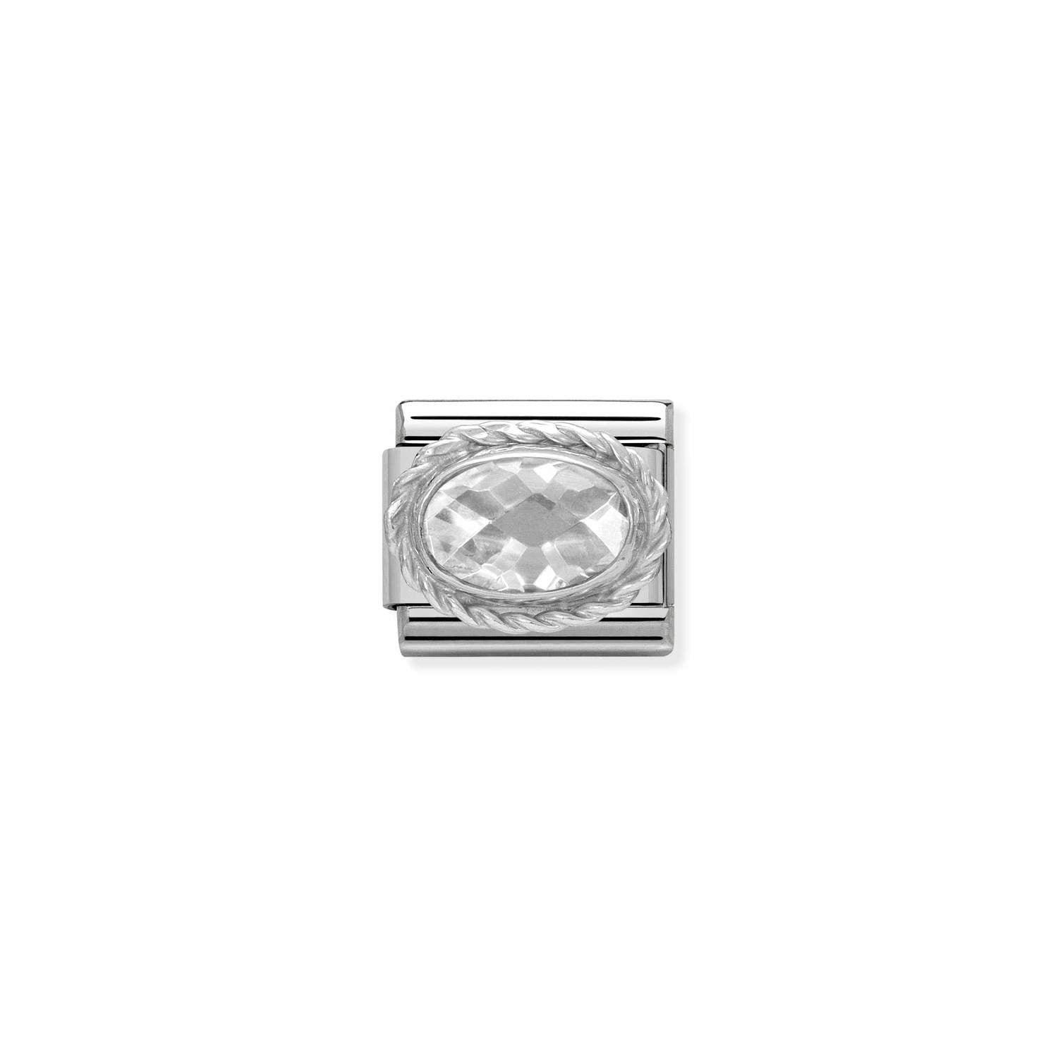 Nomination Classic FACETED CZ Silver White Charm
