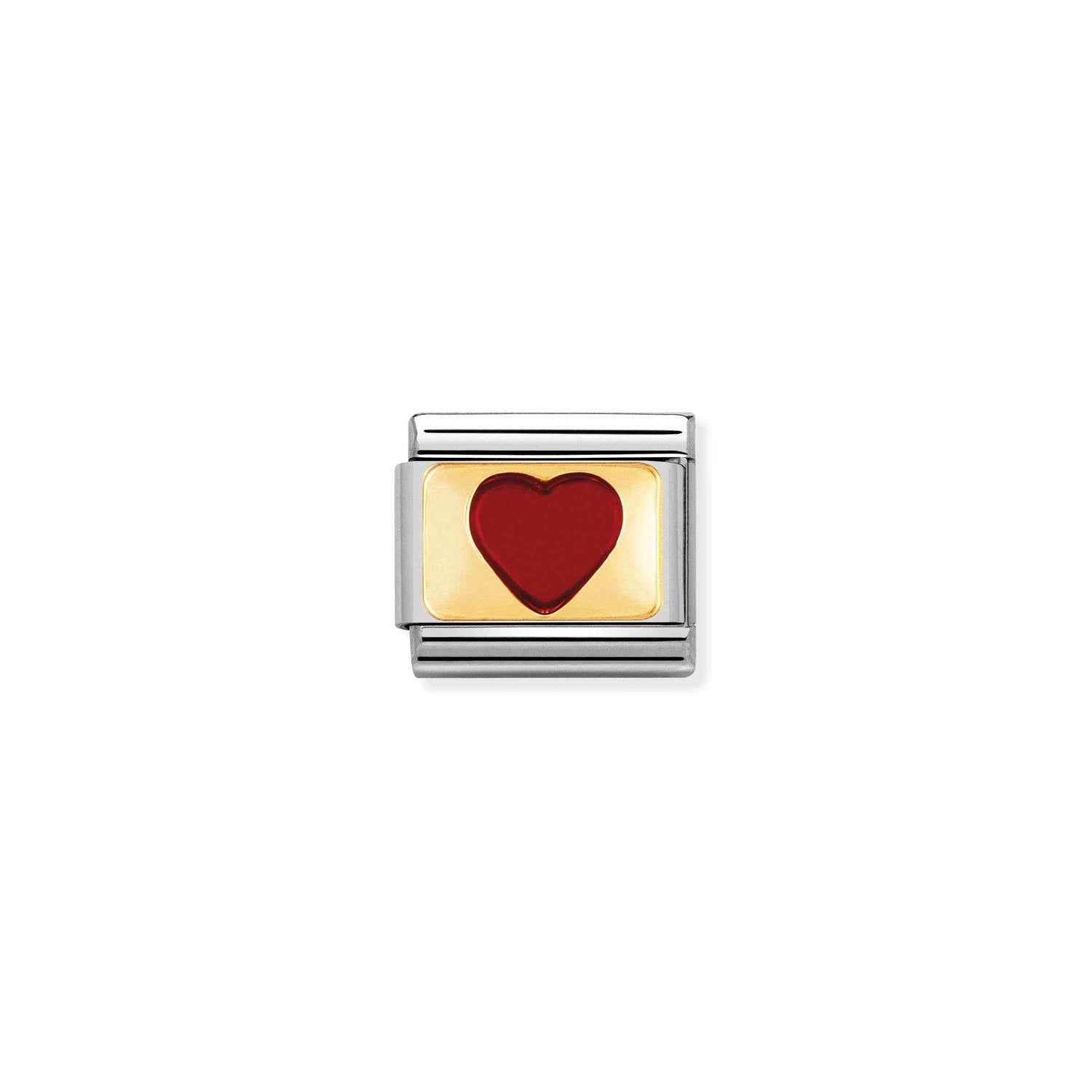 Nomination Classic Gold Red heart Charm