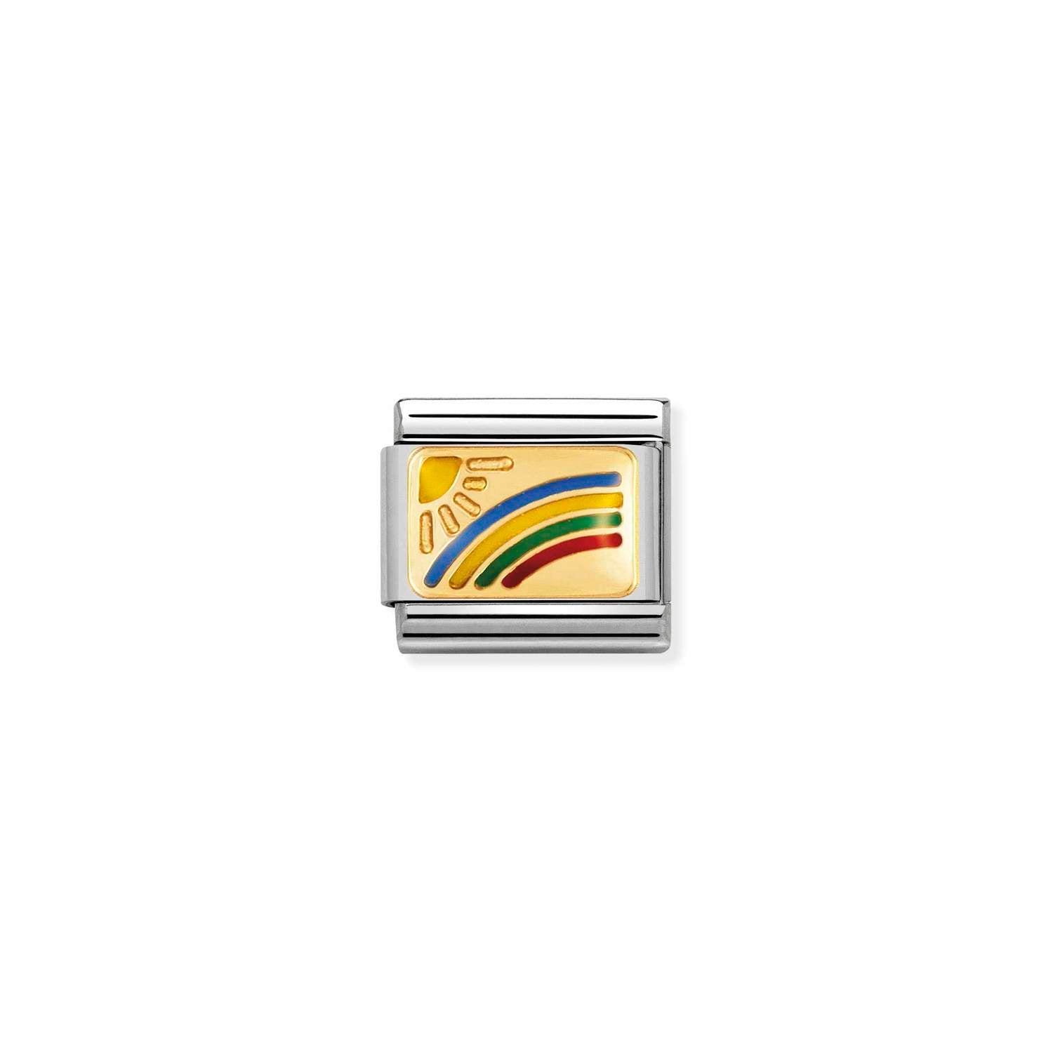 Nomination Classic Gold Rainbow Charm