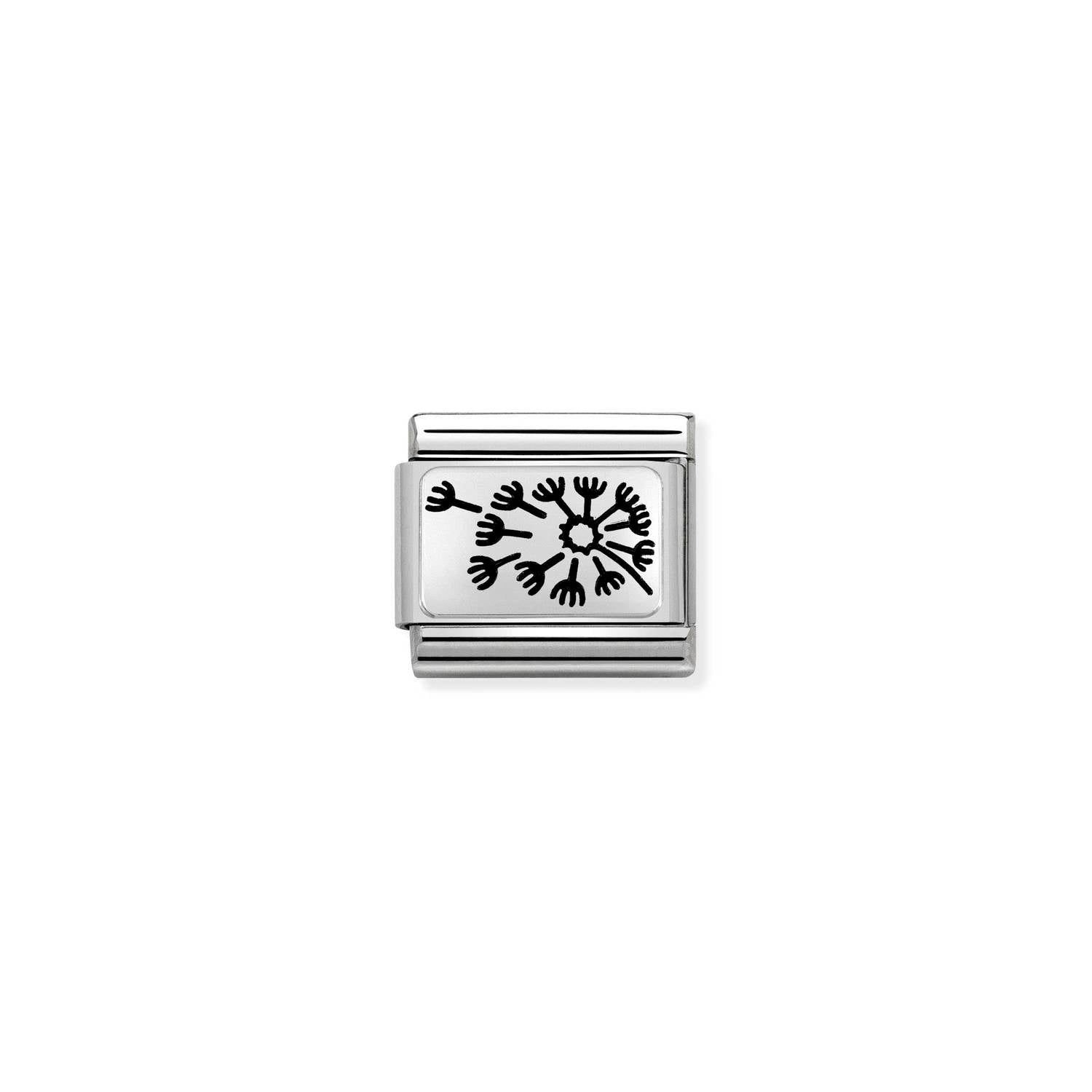 Nomination Classic OXYDISED PLATES 2 in Silver Dandelion Charm