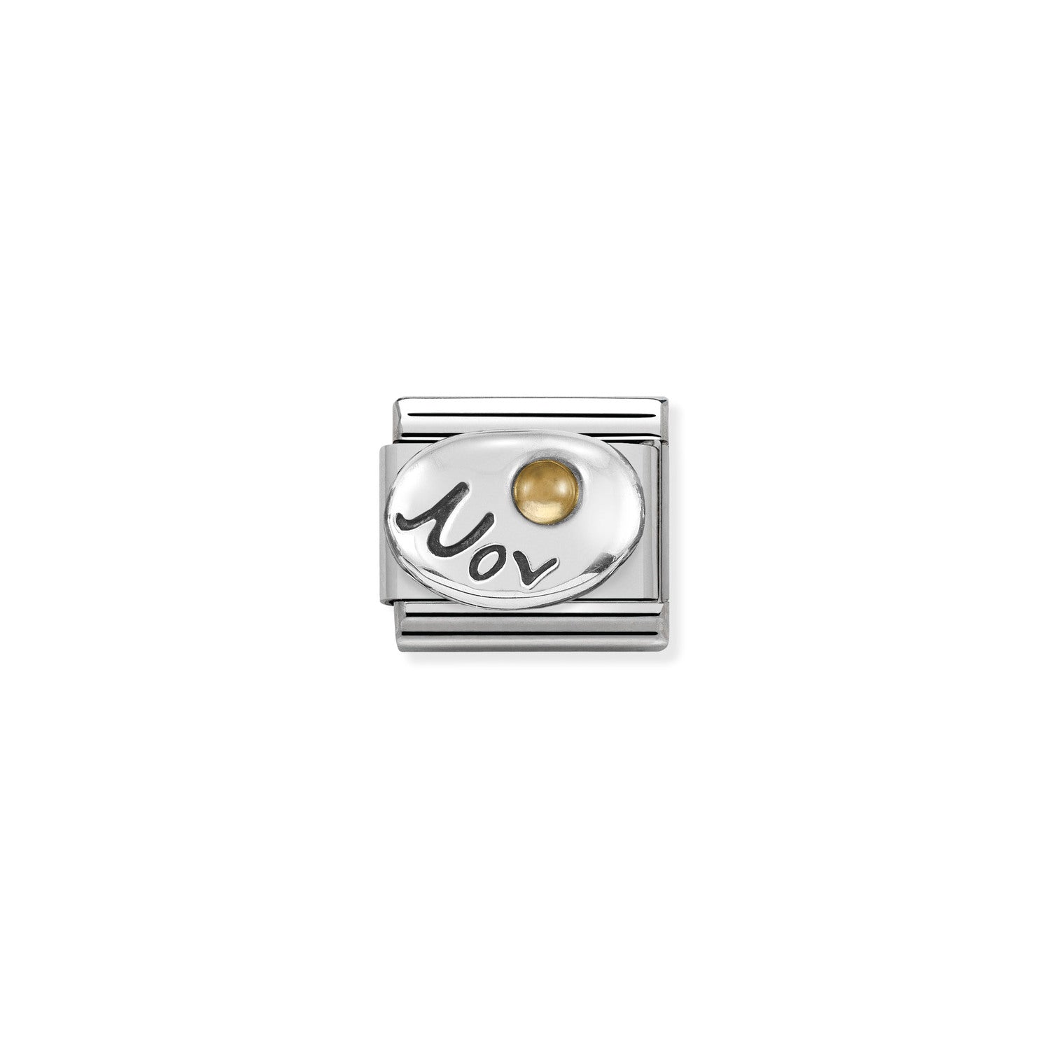Nomination Classic Silver November CITRINE Charm
