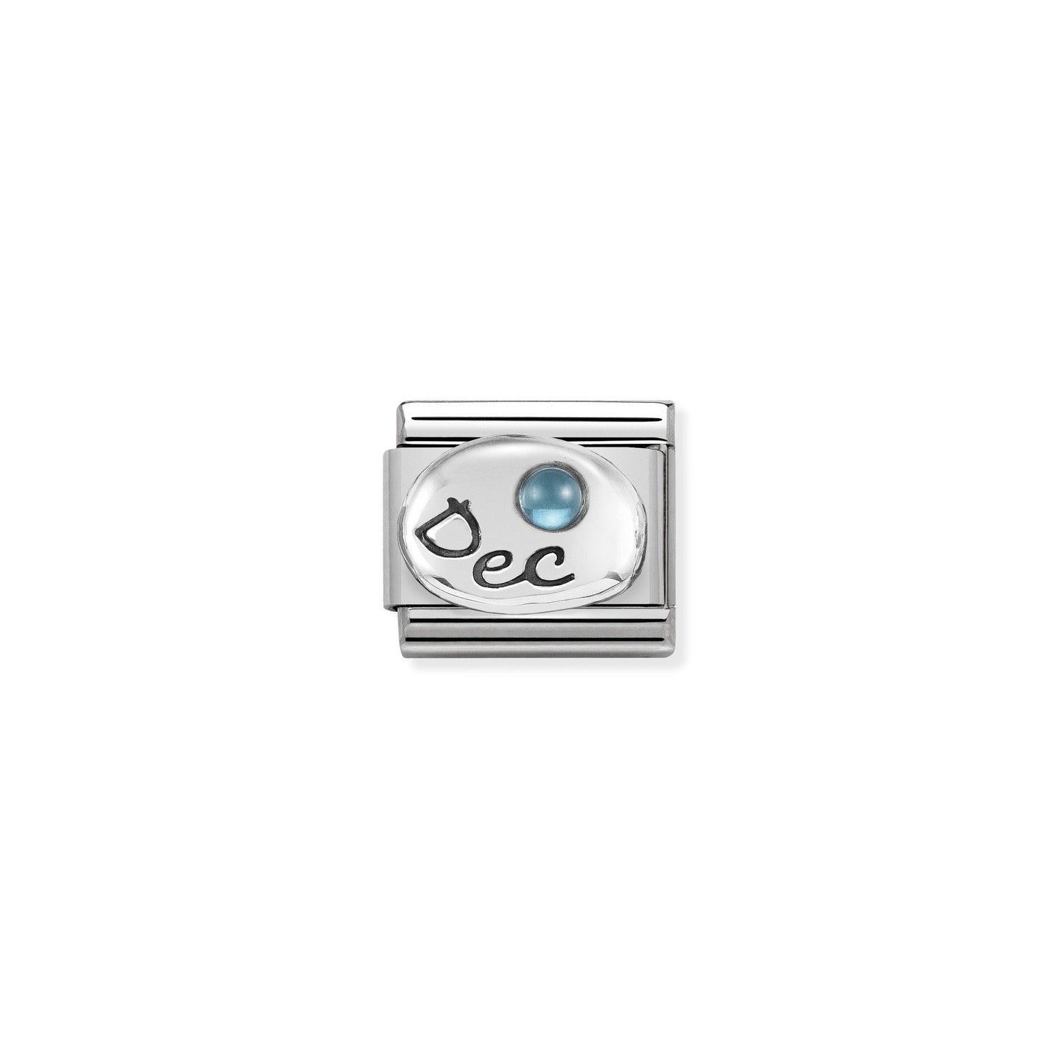 Nomination Classic Silver December LIGHT BLUE TOPAZ Charm