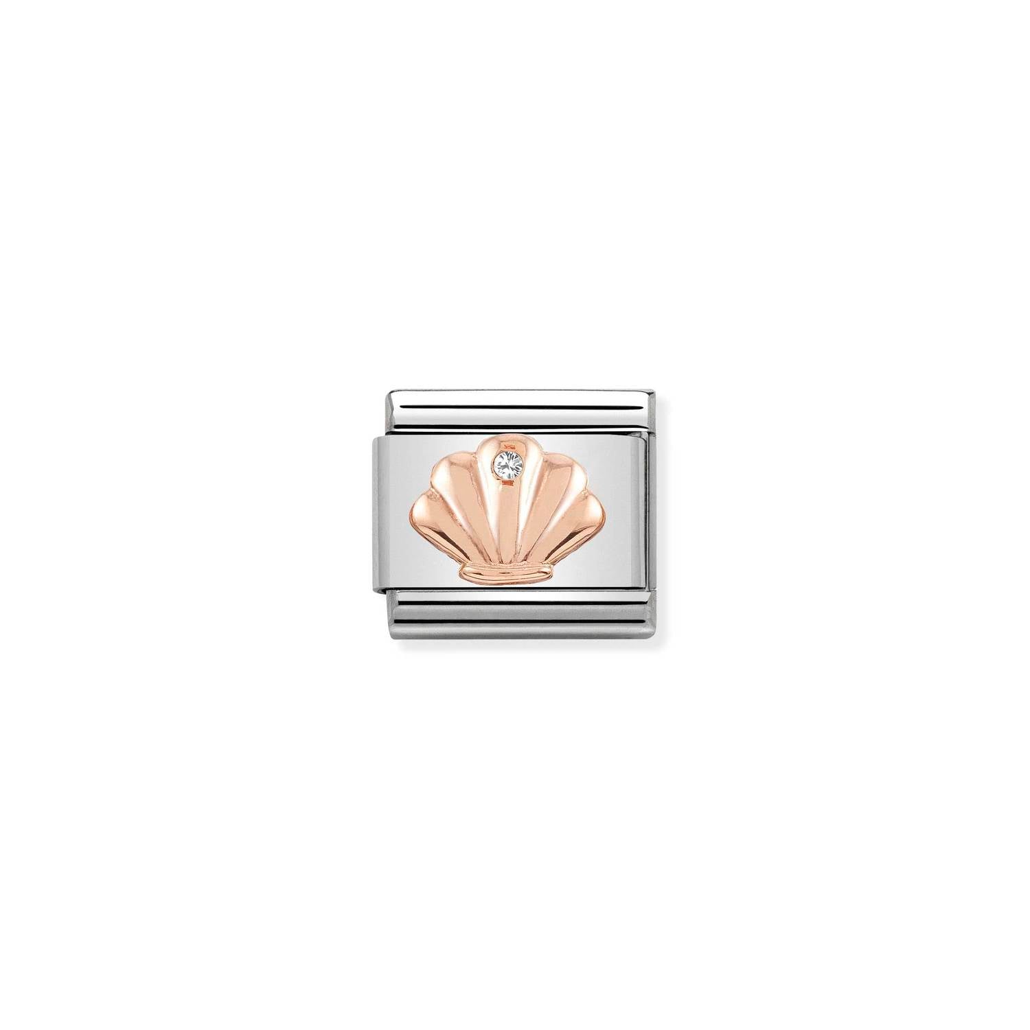 Nomination Classic 9ct Rose Gold and CZ Shell Charm