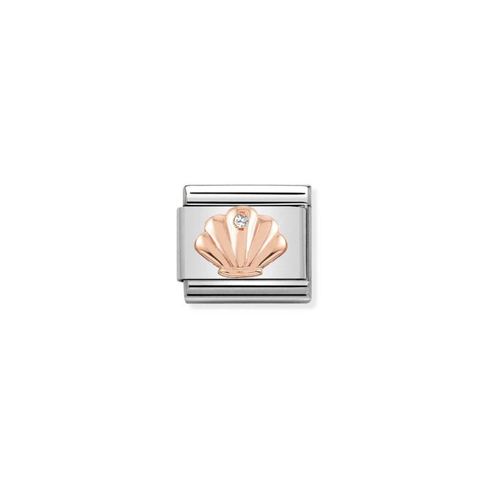 Nomination Classic 9ct Rose Gold and CZ Shell Charm