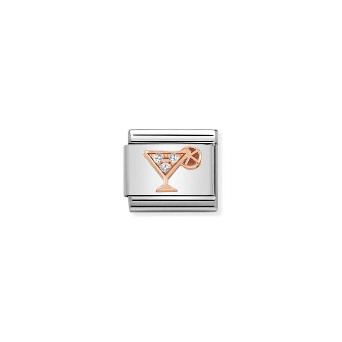 Nomination Classic 9ct Rose Gold and CZ Cocktail Charm