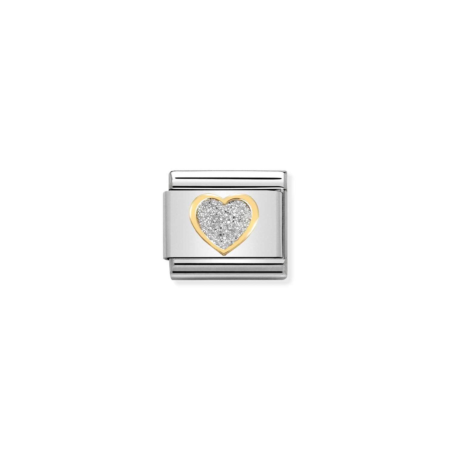Nomination Classic Gold SILVER heart Charm
