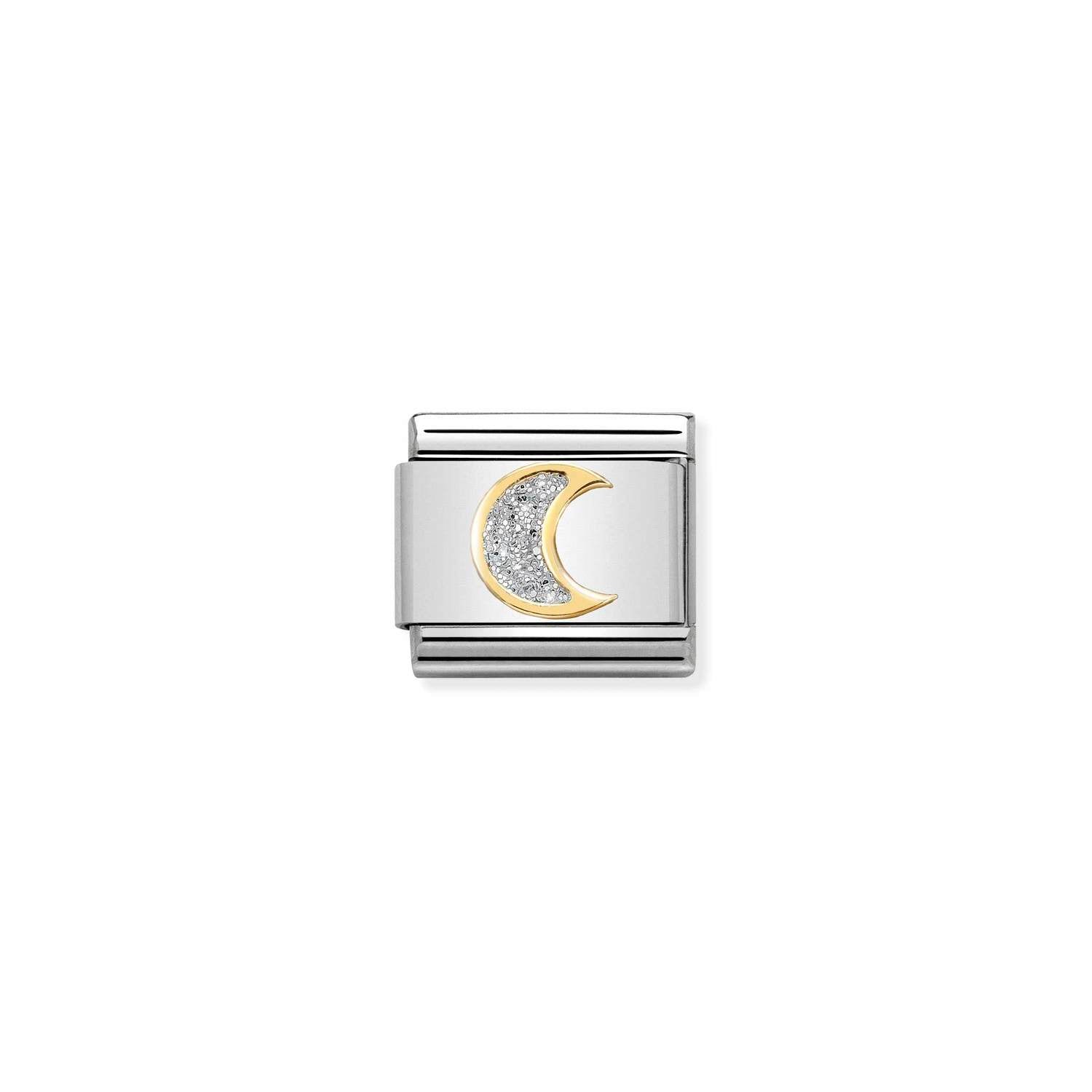 Nomination Classic Gold SILVER moon Charm