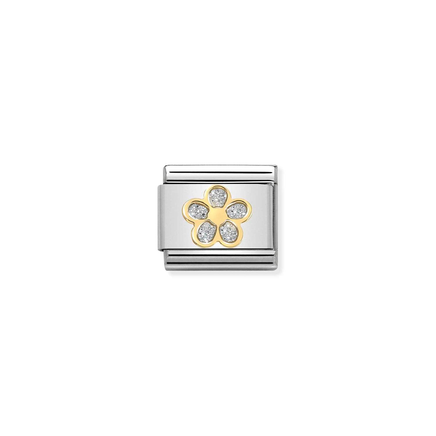 Nomination Classic Gold SILVER flower Charm