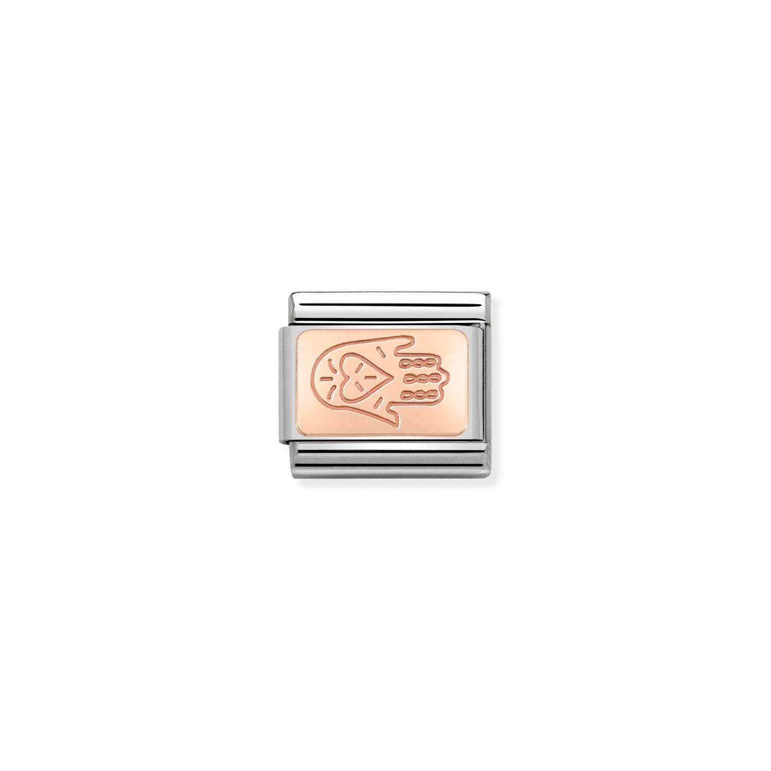 Nomination Classic SYMBOLS PLATE 9ct Rose Gold Hand of Fatima Charm