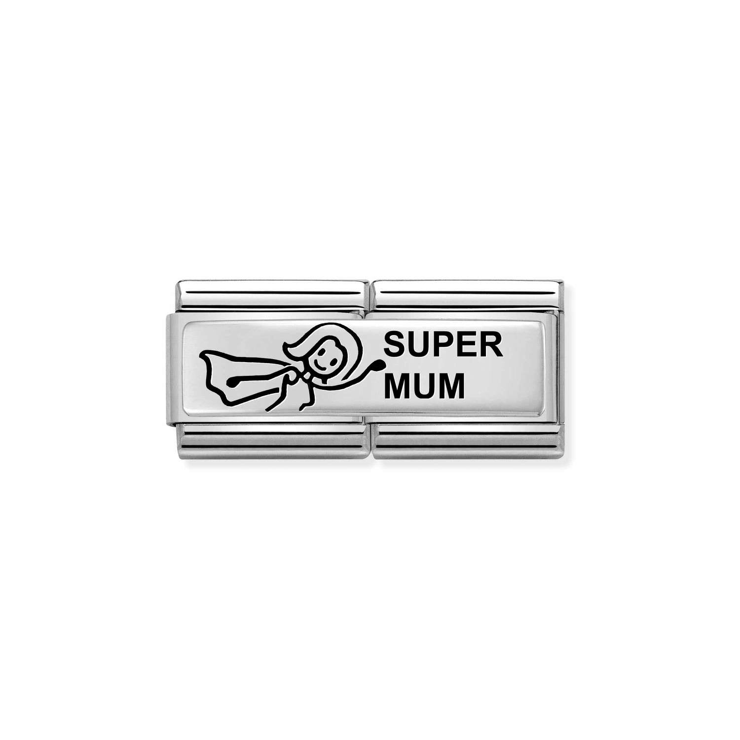 Nomination Classic DOUBLE ENGRAVED Silver CUSTOM Super Mum Charm